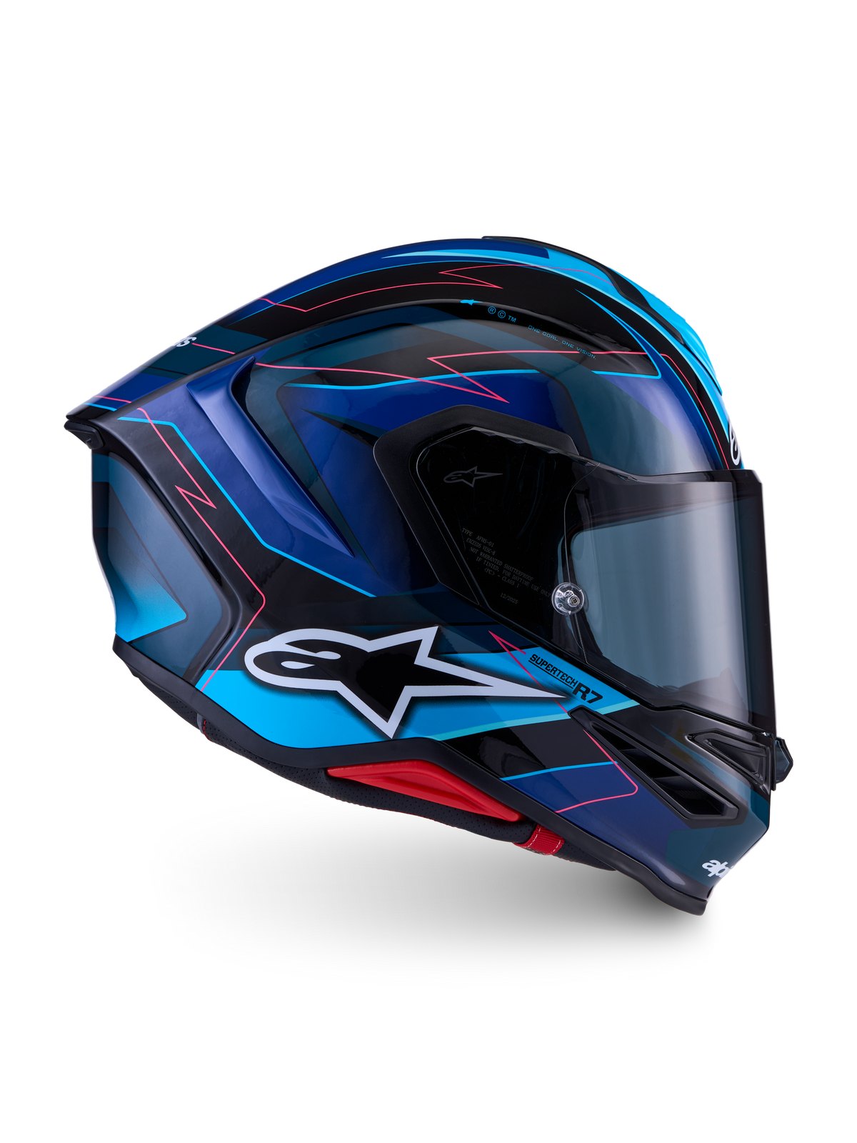 Alpinestars S-R7 Kinetis Helmet – Black/Blue/Pink/White