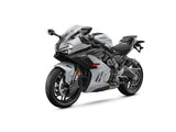 2027 CFMOTO 675SS in Aerolite Grey — left three-quarter view