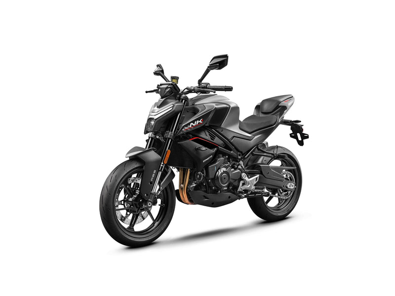 2027 CFMOTO 450NK in Galaxy Grey — left three-quarter view