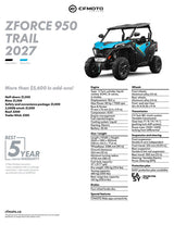 2027 CFMOTO ZFORCE 950 TRAIL specifications