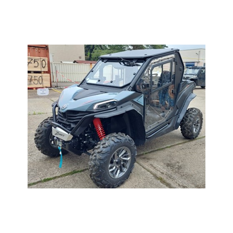 CFMOTO AC-RD05-DFK05 heated cab with glass front windshield, clear doors and roof fitted to a ZFORCE G2; vehicle not included