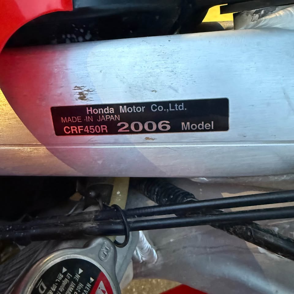 2006 HONDA CRF 450R - SOLD