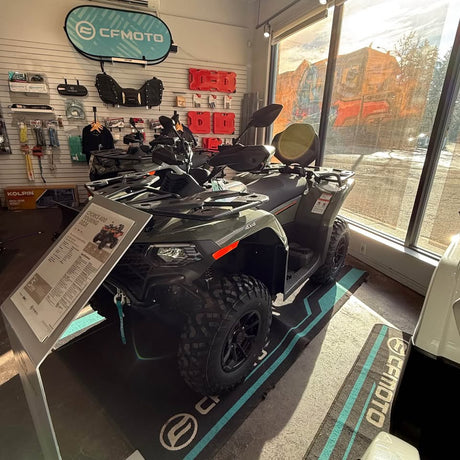 Representative dealership photo — 2026 CFMOTO CFORCE 400 TOURING; same model and colour, not unit-specific