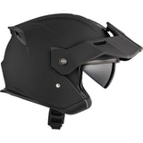 CKX Razor-X Solid Open Face Helmet – Matte Black – view 2