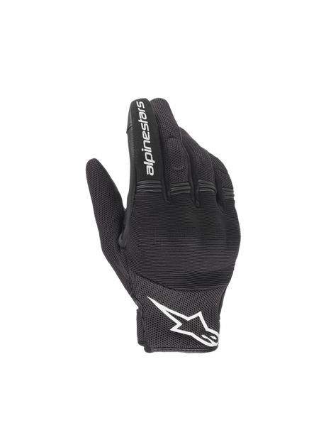 Alpinestars Copper gloves in black and white — back view