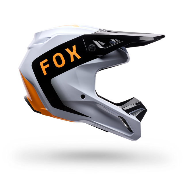 Fox V1 Noble helmet in black and white — view 1